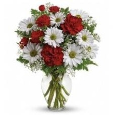 Carnation And Gerberas Vase
